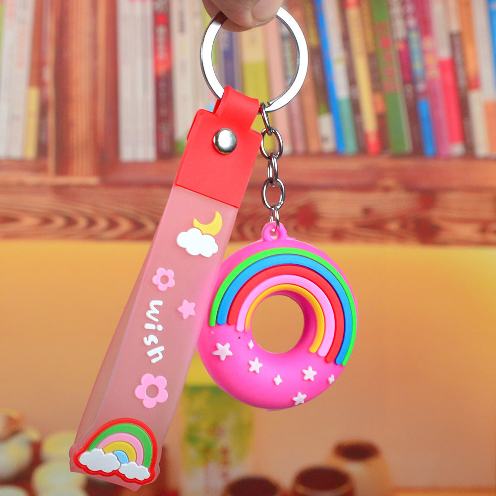 Wholesale Pvc Soft Donut Keychain